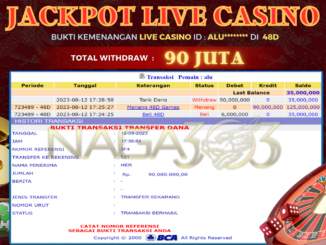 bukti jp naga303 #485